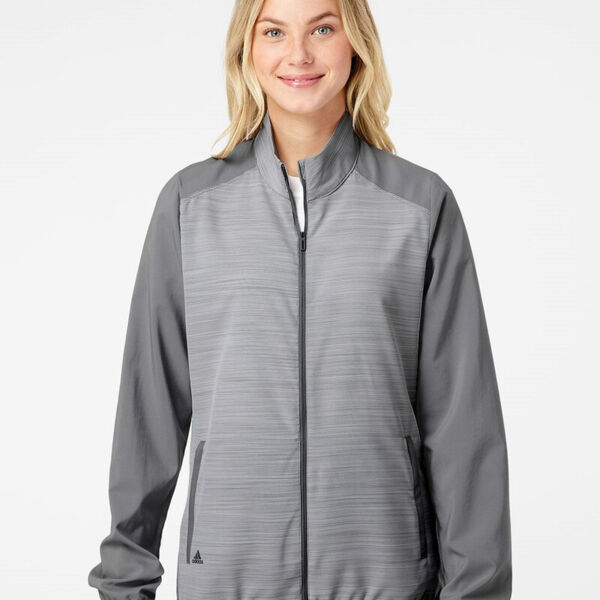 Women's Heather Block Full-Zip Windshirt Thumbnail