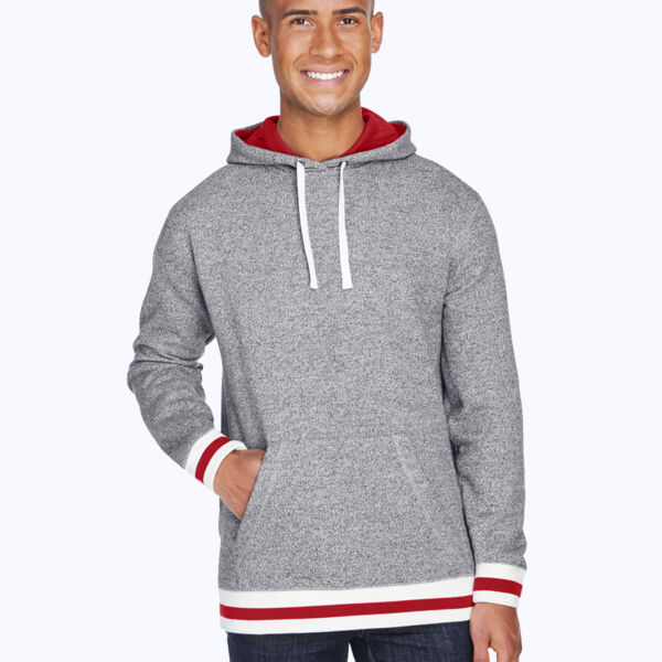 Adult Peppered Fleece Lapover Hooded Sweatshirt Thumbnail