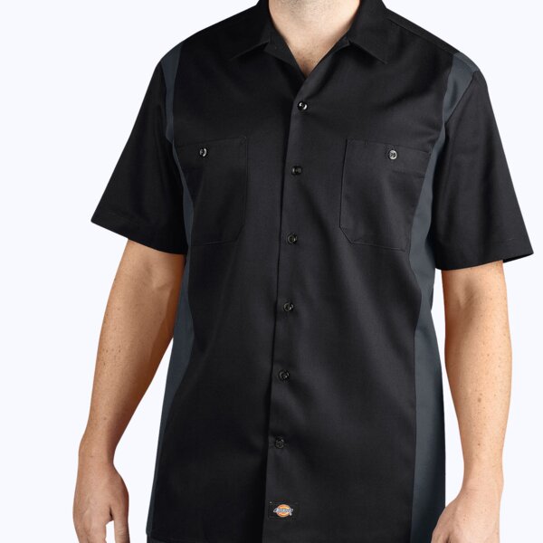 Men's Two-Tone Short-Sleeve Work Shirt Thumbnail