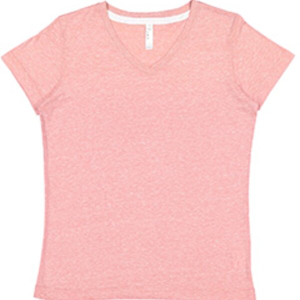 Ladies' V-Neck Harborside Melange Jersey T-Shirt Thumbnail