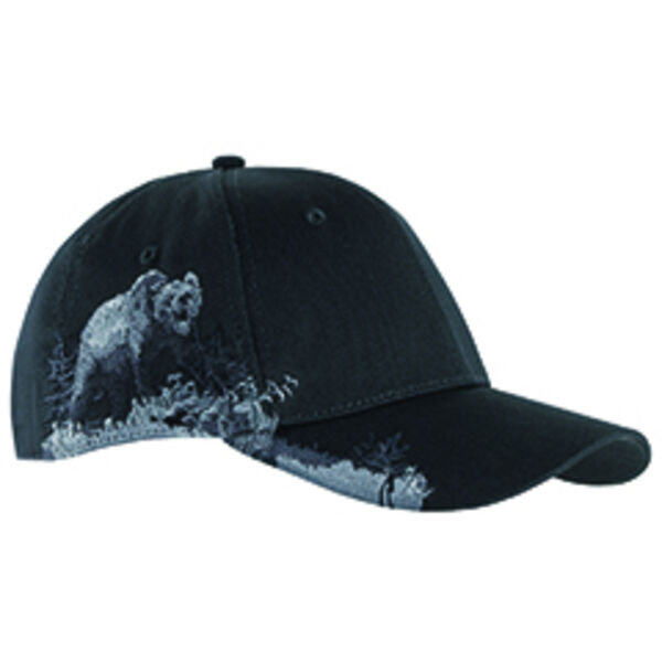 Brushed Cotton Twill Grizzly Bear Cap Thumbnail