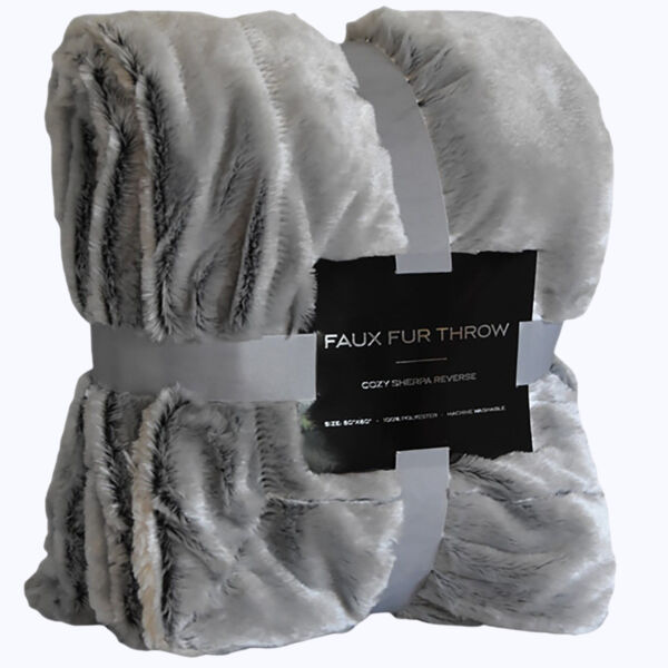 Faux Fur Sherpa Blanket Thumbnail