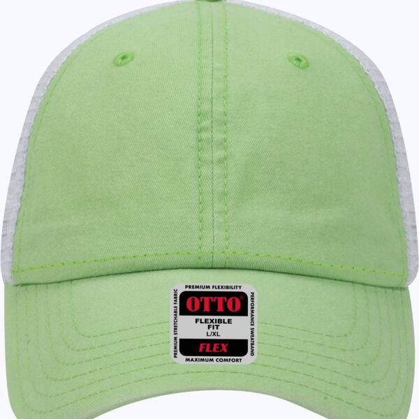 OTTO CAP "OTTO FLEX" 6 Panel Low Profile Mesh Back Trucker Hat Thumbnail
