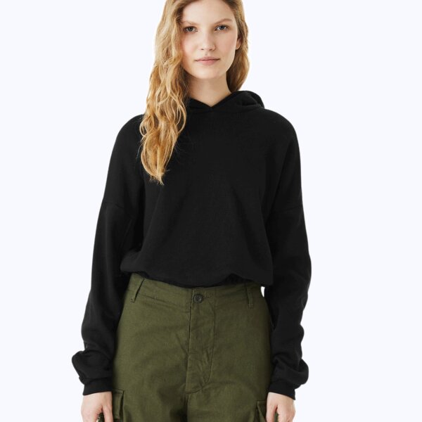 Ladies' Sponge Fleece Cinched Bottom Hooded Sweatshirt Thumbnail