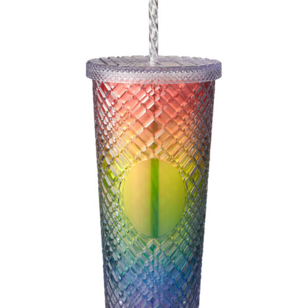 b.free Rainbow Pride 22oz Sparkle Straw Tumbler Thumbnail