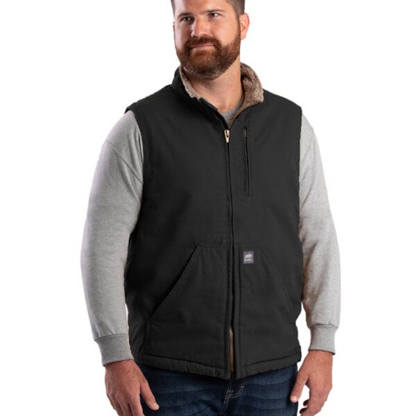 Men's Heartland Sherpa-Lined Washed Duck Vest Thumbnail