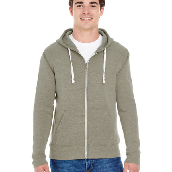 Adult Triblend Full-Zip Fleece Hooded Sweatshirt Thumbnail