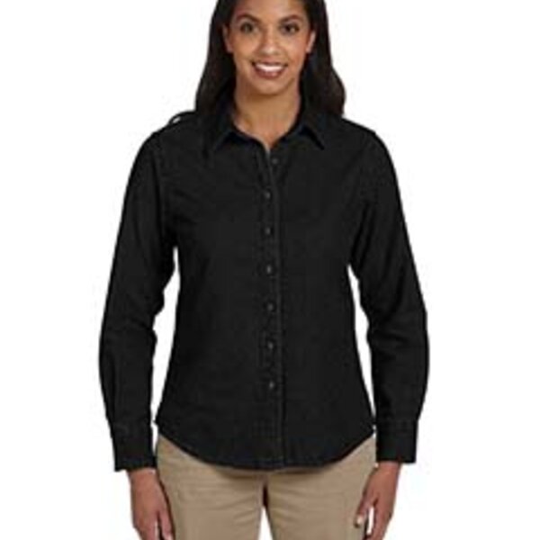 Ladies' Long-Sleeve Denim Shirt Thumbnail