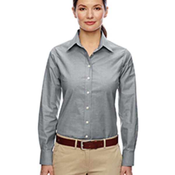Ladies' Long-Sleeve Oxford with Stain-Release Thumbnail