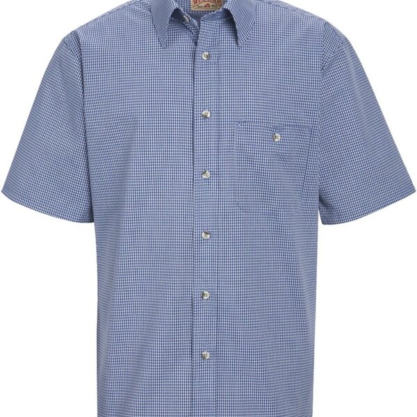 Men's Mini-Plaid Uniform Short Sleeve Shirt Thumbnail