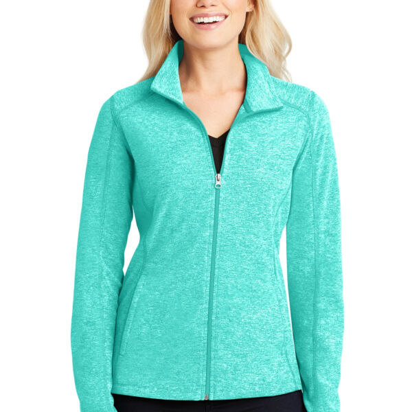 Women's Heather Microfleece Full Zip Jacket Thumbnail