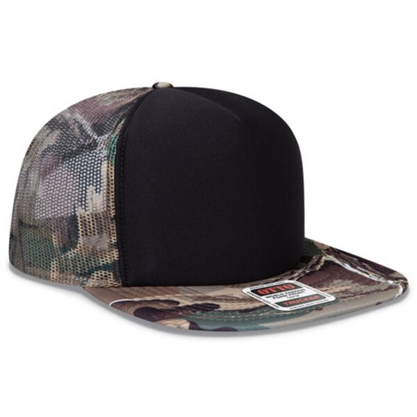 OTTO CAP® "OTTO SNAP" 5 Panel High Crown Mesh Back Trucker Snapback Hat Thumbnail