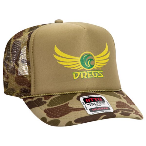 OTTO CAP® Camouflage 5 Panel High Crown Mesh Back Trucker Hat Thumbnail