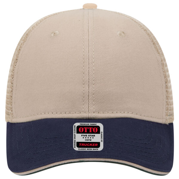 OTTO CAP 6 Panel Low Profile Mesh Back Trucker Hat Thumbnail