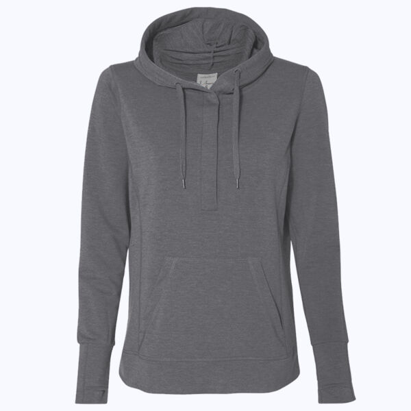 Ladies' Omega Stretch Snap-Placket Hooded Sweatshirt Thumbnail