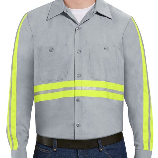 Men's Industrial Enhanced-Visibility Long Sleeve Work Shirt Thumbnail