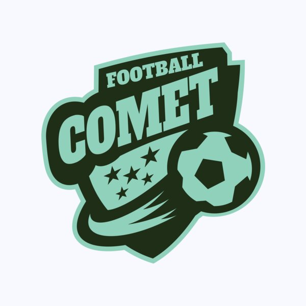 Comet Football logo template Thumbnail