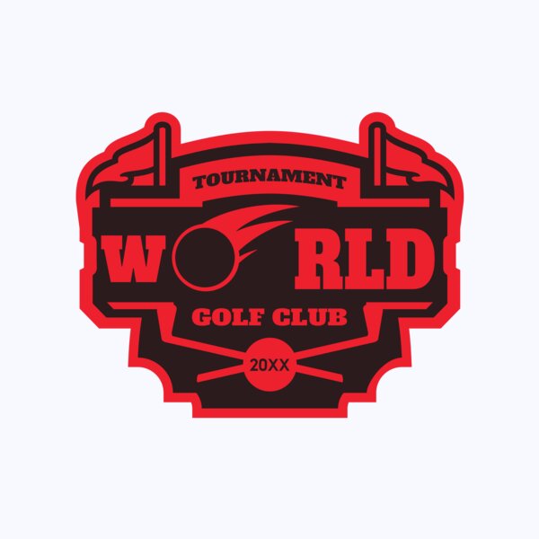 World Tournament Golf club logo template Thumbnail