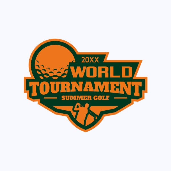 World Tournament Simmer Golf logo template Thumbnail