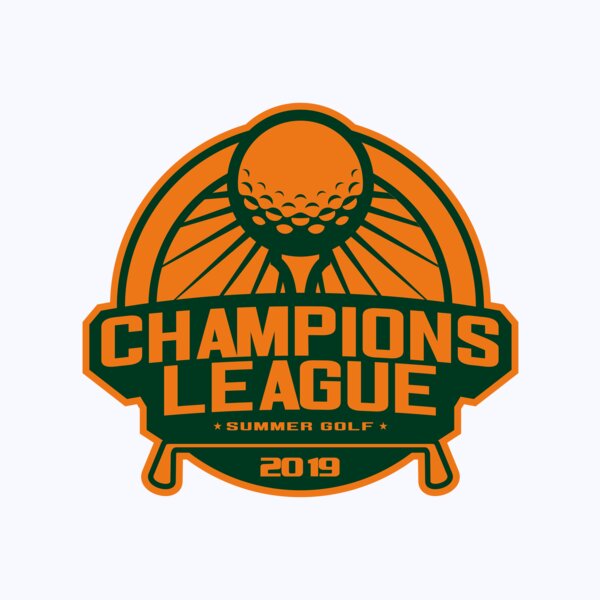 Champions League Summer Golf logo template Thumbnail