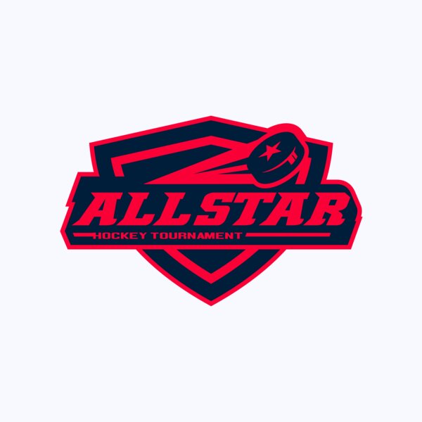 All Star Hockey Tournament logo template Thumbnail
