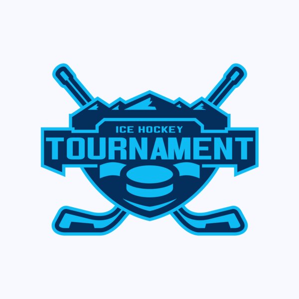 Tournament Ice Hockey logo template Thumbnail