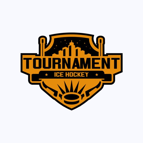 Tournament Ice Hockey logo template 02 Thumbnail
