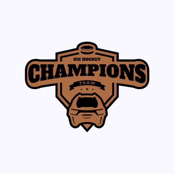 Champions Team Ice Hockey logo template Thumbnail