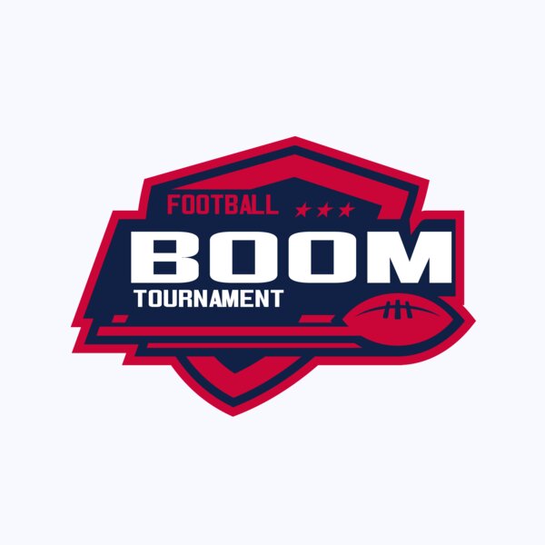 Boom Tournament Football logo template Thumbnail