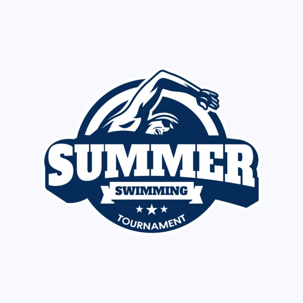 Summer Swimming Tournament logo template Thumbnail