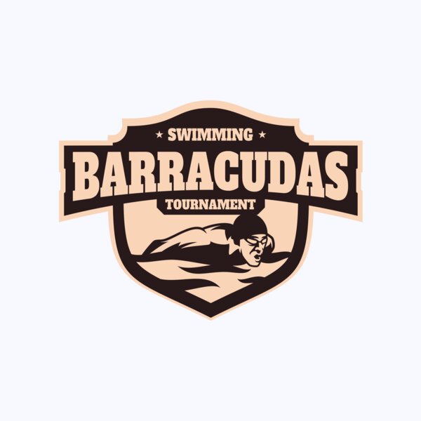 Barracudas Swimming Tournament logo template Thumbnail
