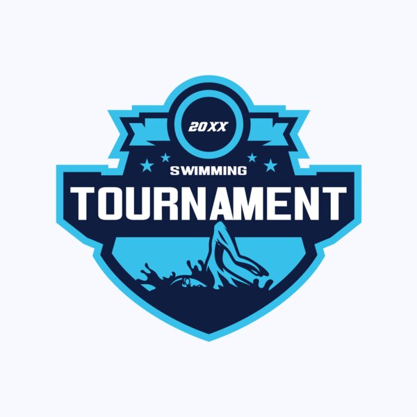 Swimming Tournament logo template Thumbnail
