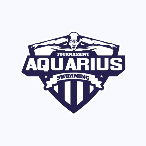 Aquarius Swimming Tournament logo template Thumbnail