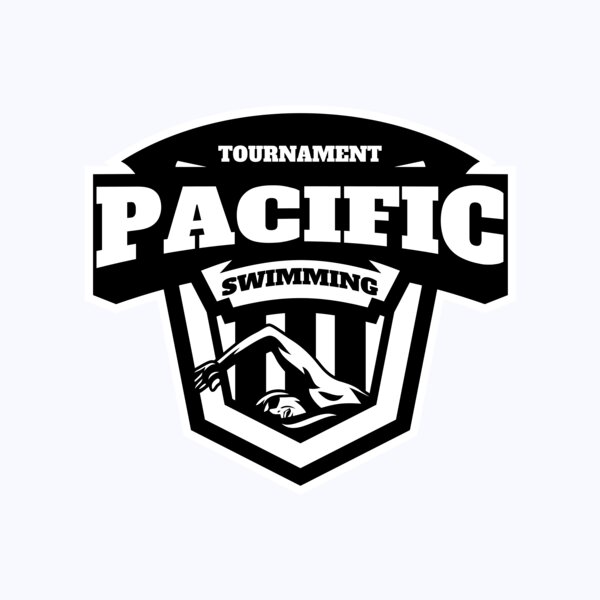 Pacific Swimming Tournament logo template Thumbnail