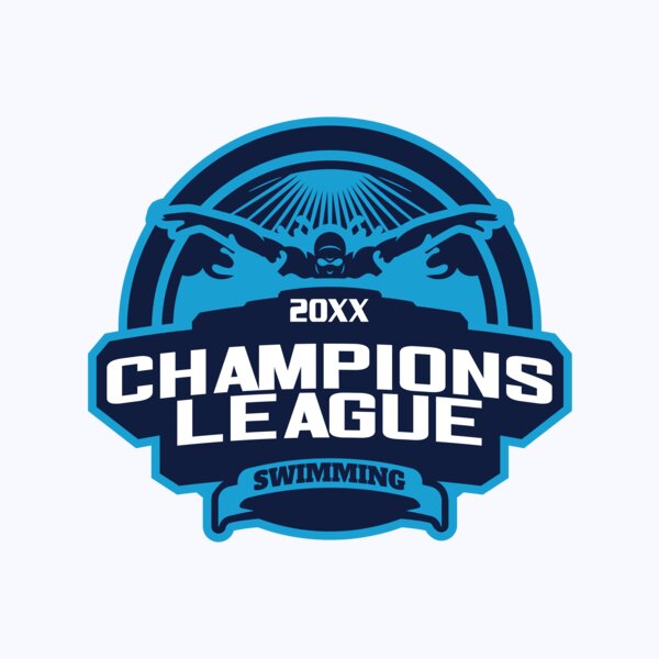 Champions League Swimming logo template Thumbnail