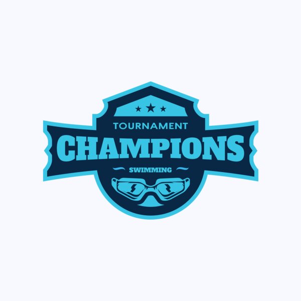 Champions Tournament Swimming logo template Thumbnail