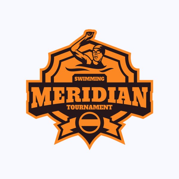 Meridian Tournament Swimming logo template Thumbnail