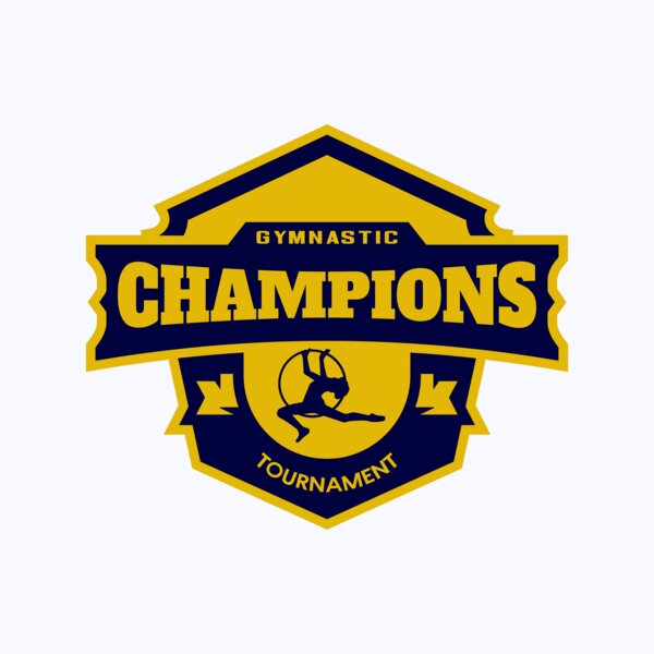 Champions Gymnastic Tournament logo template Thumbnail