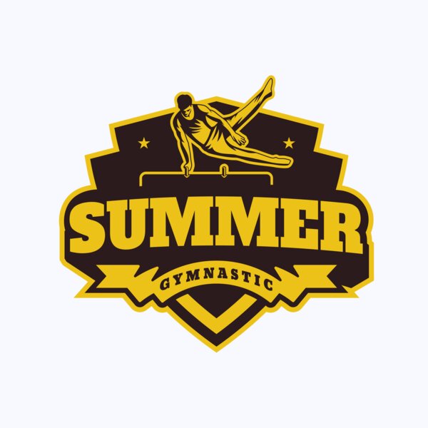 Summer Gymnastic logo template Thumbnail